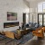 lounge area with modern decor and ample seating